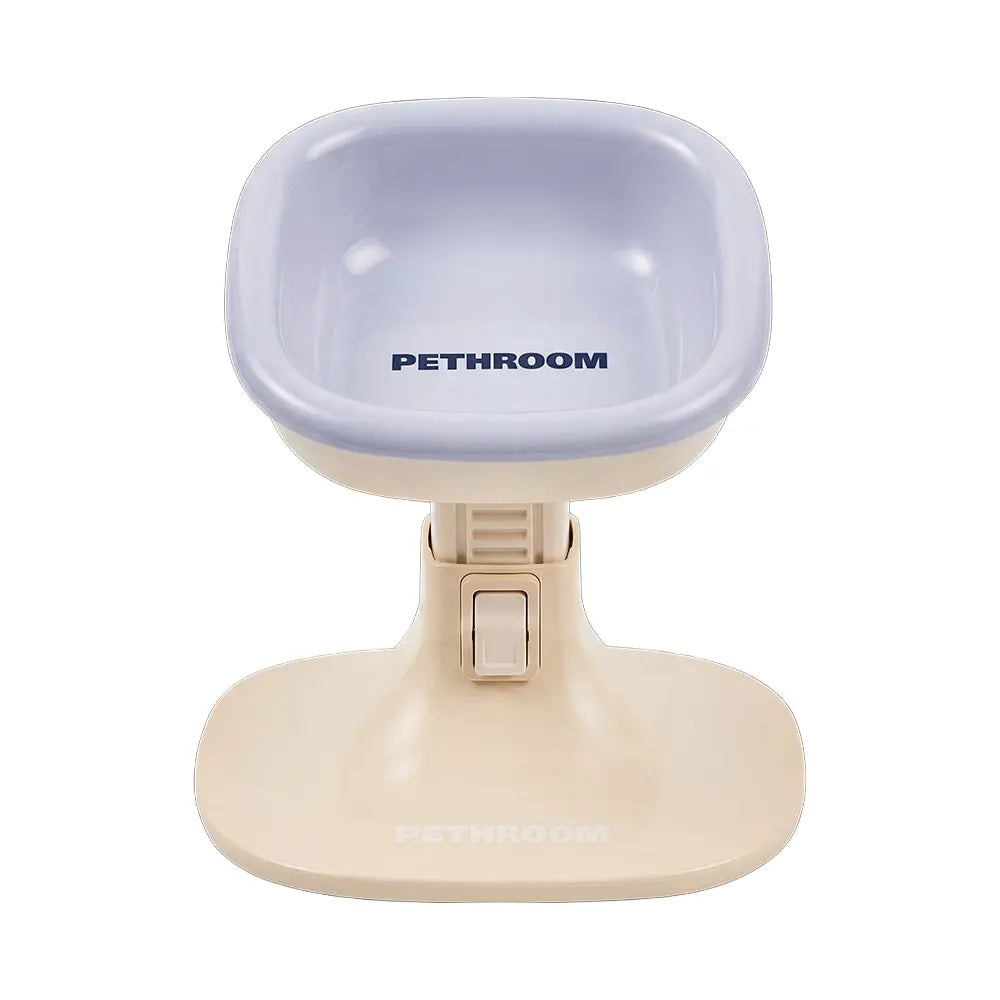 PETHROOM Adjustable Height Feeding Stand with Non-Slip Stability and Durable Ceramic Bowls for Dogs and Cats