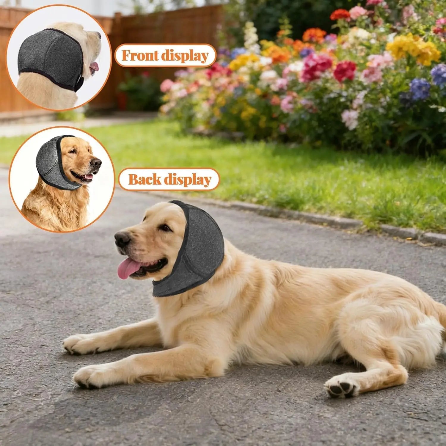 Dog Ear Protection Muffs for Noise Reduction, Adjustable and Comfortable Calming Hood for Dogs During Fireworks, Bathing, and Swimming