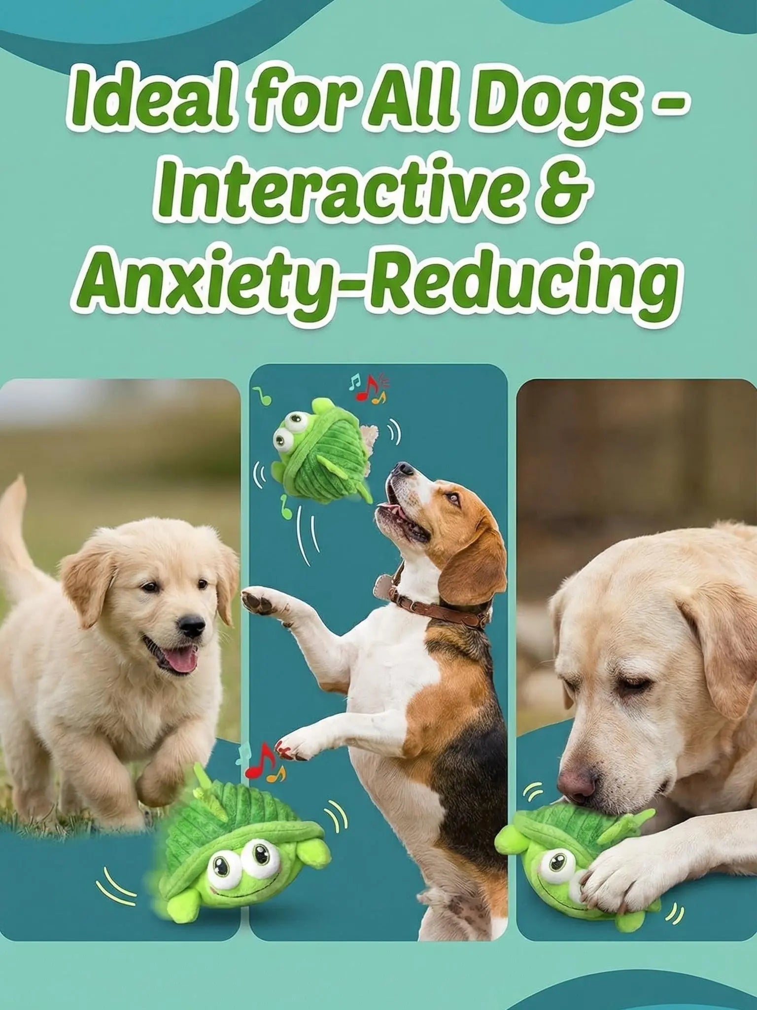 Interactive Motion-Activated Dog Ball - USB Rechargeable Automatic Rolling Toy with Squeaky Feature for Boredom Relief in Small, Medium, and Large Dogs and Cats - Durable Indoor and Outdoor Pet Toy