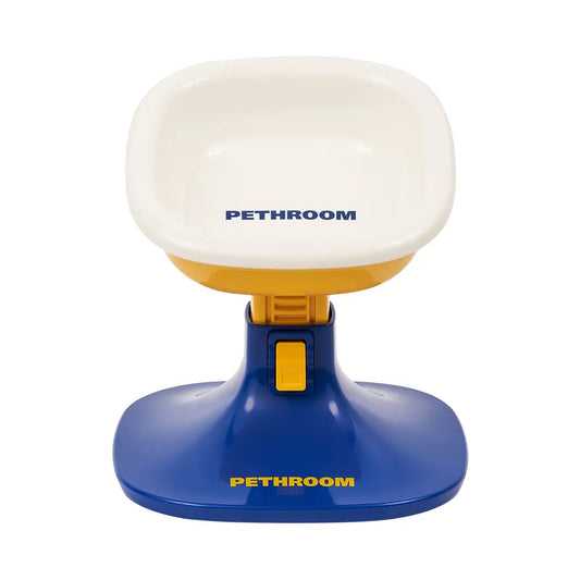 PETHROOM Adjustable Height Feeding Stand with Non-Slip Stability and Durable Ceramic Bowls for Dogs and Cats