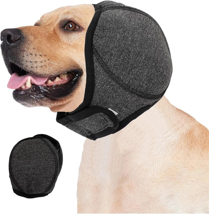 Dog Ear Protection Muffs for Noise Reduction, Adjustable and Comfortable Calming Hood for Dogs During Fireworks, Bathing, and Swimming