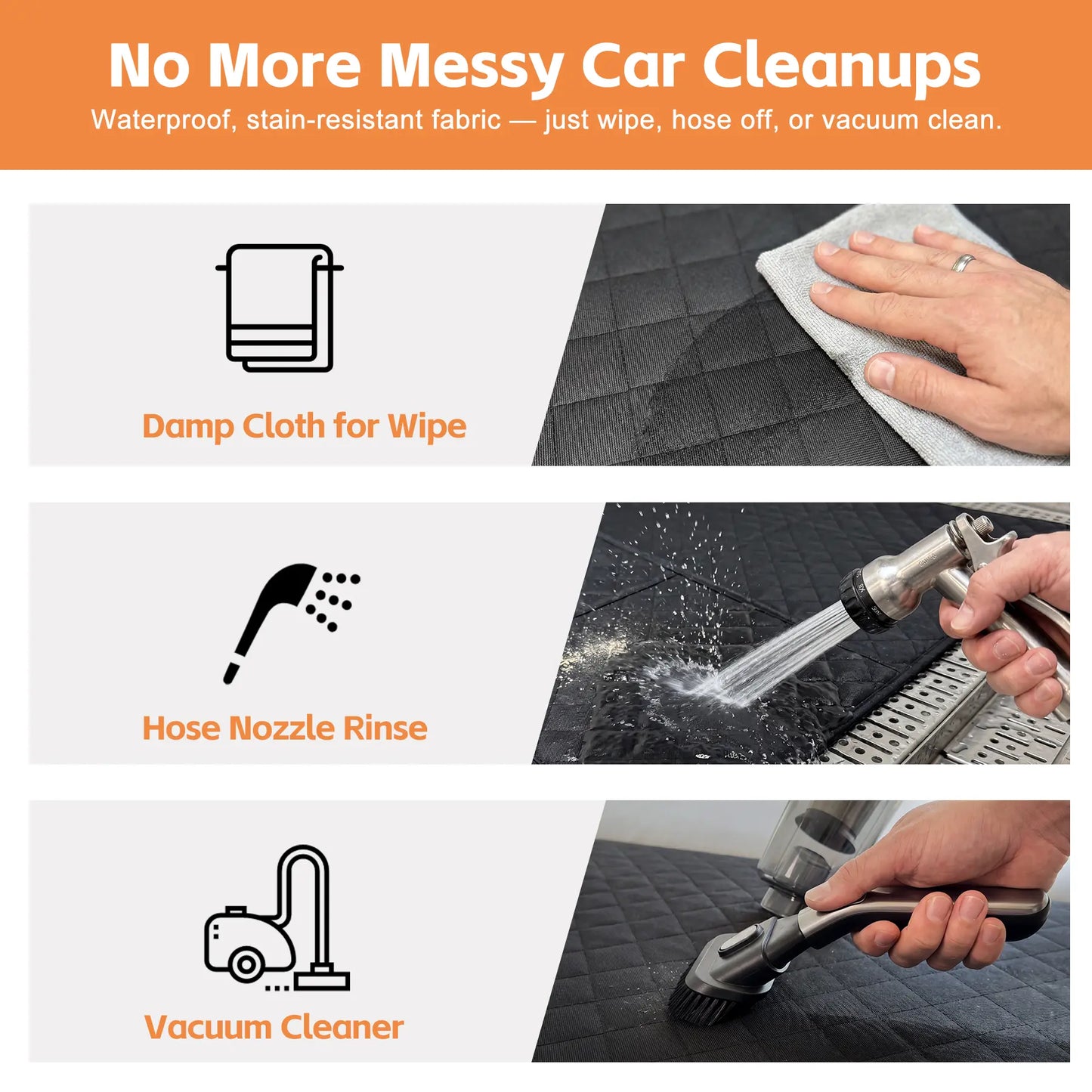 Zvrpet Waterproof Dog Car Seat Cover with Mesh Window - Heavy Duty Scratch-Resistant Pet Hammock for SUVs and Trucks, Large Size, Non-Slip Design with High-Strength PP Support Board