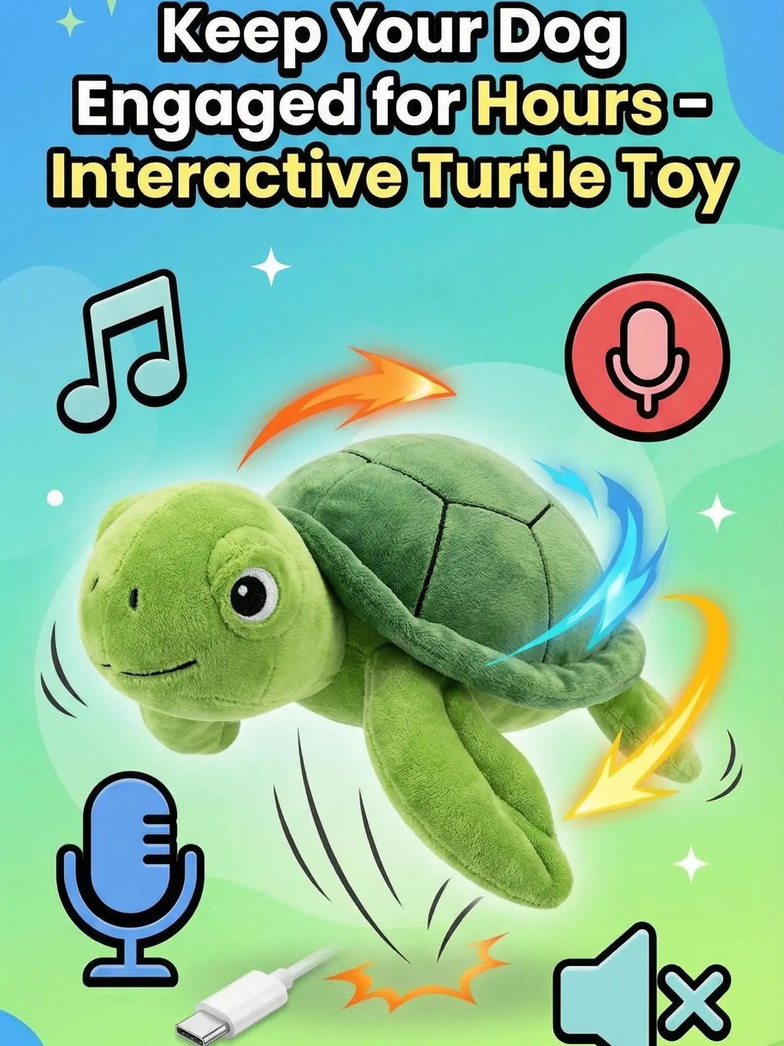 Interactive Motion-Activated Dog Ball - USB Rechargeable Automatic Rolling Toy with Squeaky Feature for Boredom Relief in Small, Medium, and Large Dogs and Cats - Durable Indoor and Outdoor Pet Toy